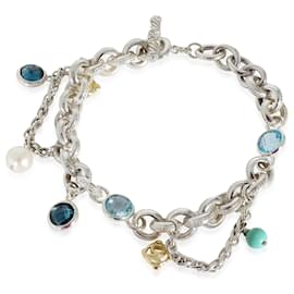 David Yurman-David Yurman Old World Charm Bracelet in Sterling Silver with a Toggle Clasp-Other
