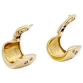 Poiray-Poiray earrings, Yellow gold, brown diamonds.-Other