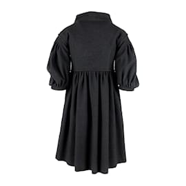 Moschino-Abrigo de vestir con mangas globo de Moschino-Negro