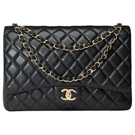 Chanel-Sac Chanel Timeless/Cuero Negro Clásico - 101697-Negro