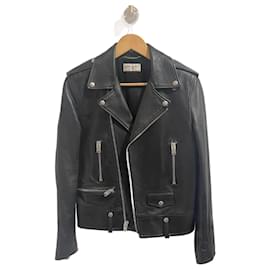 Saint Laurent-SAINT LAURENT  Jackets T.International XS Leather-Black