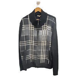 BURBERRY Strickwaren & Sweatshirts T.International XL Wolle Schwarz