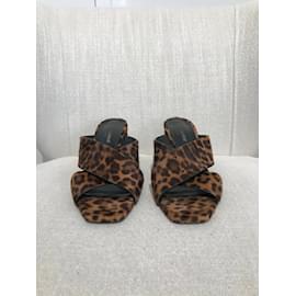 Saint Laurent-SAINT LAURENT  Sandals T.EU 38 Pony-style calfskin-Brown