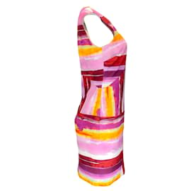 Autre Marque-Jeffrey Dodd Magenta / Red Multi Printed Sleeveless Dress-Multiple colors