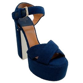 Laurence Dacade Sandali con plateau Terry Rosella blu navy Blu navy