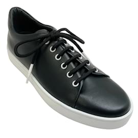 Manolo Blahnik-Manolo Blahnik Black Leather Semanada Sneakers-Black