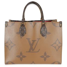 Louis Vuitton-Louis Vuitton Tela gigante con monogramma inverso Onthego MM-Marrone