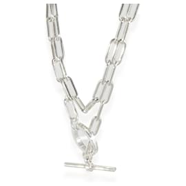 Hermès-Colar Hermès em prata esterlina Chaine D'ancre com elos alternados-Outro