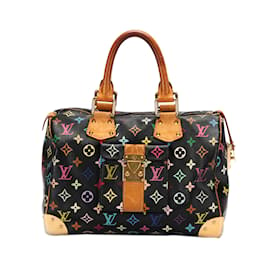 Louis Vuitton-Noir Louis Vuitton Monogramme Multicolore Speedy 30 Sac de boston-Marron