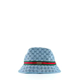 Gucci-GUCCI  Hats T.International S Cotton-Blue