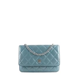 Chanel-CHANEL Borse T.  Leather-Blu