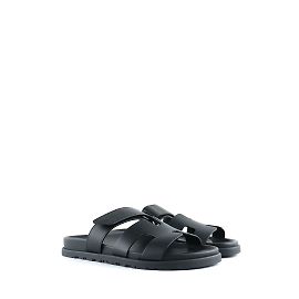Hermès HERMES  Sandals T.eu 38.5 leather Black