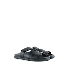 Hermès-HERMES  Sandals T.eu 38.5 leather-Black
