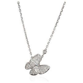 Van Cleef & Arpels Two Butterfly Diamond Pendant in 18K white gold 0.88 ctw Other