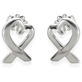 Tiffany & Co-TIFFANY & CO. Paloma Picasso 14 mm Brincos de coração amoroso em prata esterlina-Outro