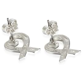 Tiffany & Co-TIFFANY & CO. Paloma Picasso 14 mm Loving Heart Earrings in Sterling Silver-Other
