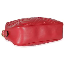 Gucci-Bolso de hombro Gucci Matelasse pequeño rojo GG Marmont-Roja