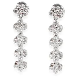 Tiffany & Co-TIFFANY & CO. Lace Diamond Long Drop  Earrings in Platinum 0.8 ctw-Other