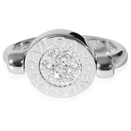 Bulgari-BVLGARI Bvlgari Bvlgari Onyx Diamond Ring in 18 KT White Gold Black 0.14-Other