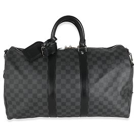 Louis Vuitton Damier Graphit Leinwand Keepall Bandouliére 45 Schwarz