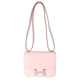 Hermès-Hermes Rose Sakura Swift Constance 18 PHW-Pink