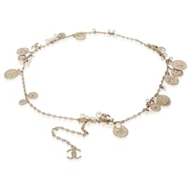 Chanel-CHANEL B. 2014 P Lange Medaillon-Halskette aus unedlem Metall-Andere
