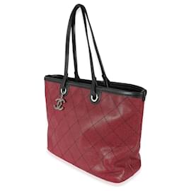 Chanel-Chanel Burgundy Quilted Caviar Fever Tote-Bordeaux