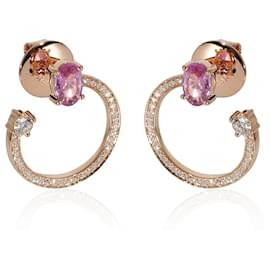 Autre Marque-HUEB Spectrum Pink Sapphire & Diamond Earrings in 18k Rose Gold 0.39 ctw-Other