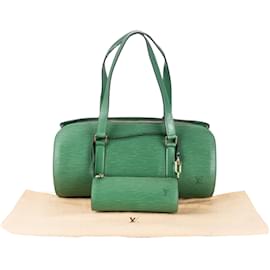 Louis Vuitton-Louis Vuitton Bolso de hombro Papillon Set de cuero Epi verde-Verde