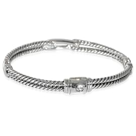 David Yurman-David Yurman Labyrinth Diamond Bracelet in Sterling Silver 0.27 ctw-Other