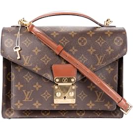 Louis Vuitton-Louis Vuitton Canvas Monogram Monceau Handbag-Brown