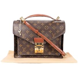 Louis Vuitton-Louis Vuitton Canvas Monogram Monceau Handbag-Brown