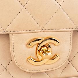Chanel-Chanel gestepptes Lammleder 24K Goldgefütterte Klappentasche-Andere