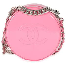 Chanel-Chanel Pink Patent CC Round As Earth Bag-Pink