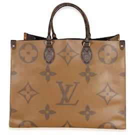 Louis Vuitton-Toile monogramme inversée géante Louis Vuitton Onthego MM-Marron