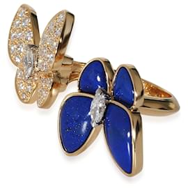 Van Cleef & Arpels-Van Cleef & Arpels Butterfly Ring with Lapis Lazuli & Diamonds 18K Gold 0.99 ctw-Other