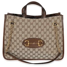 Gucci-Mors moyen en toile GG beige Gucci 1955 cabas-Marron