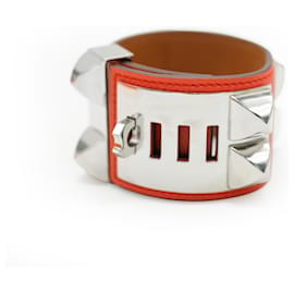 Hermès-Hermès Collier de Chien Capucines Bracelet Palladium Plated-Other