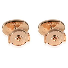 Hermès-Hermès Chaine d'Ancre Contour Earrings in 18k Rose Gold 0.18 ctw-Other