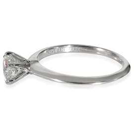 Tiffany & Co-TIFFANY & CO. Solitaire Diamond Engagement Ring in Platinum G VVS2 0.9 ctw-Other