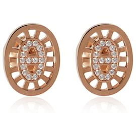 Hermès-Hermès Chaine d'ancre Divine  Earrings in 18k Rose Gold 0.13 ctw-Other
