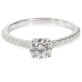 Tiffany & Co-TIFFANY & CO. Anel de noivado de diamante Tiffany Novo em platina 0.69 ctw-Outro