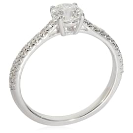Tiffany & Co-TIFFANY & CO. Anello di fidanzamento con diamante Tiffany Novo in platino 0.69 ctw-Altro