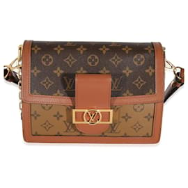 Louis Vuitton-Louis Vuitton Reverse Monogram Canvas Dauphine MM-Braun