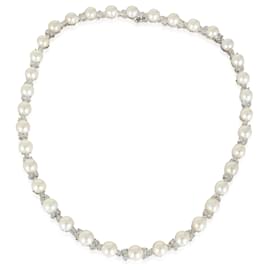 Tiffany & Co-TIFFANY & CO. Collana Aria Trio con perle e diamanti in platino 4.91 ctw-Altro