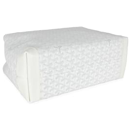 Goyard-Goyard Blanc Goyardine Toile Bellechasse PM-Blanc