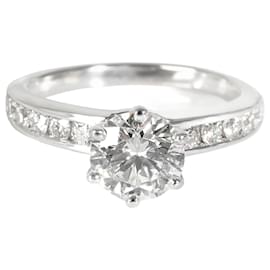 Tiffany & Co-TIFFANY & CO. Diamond Engagement Ring in Platinum I VS1 1.60 ctw-Other