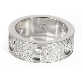 Cartier-Cartier Love Diamant-Pavé-Ring in 18K Weißgold 1.26 ctw-Andere