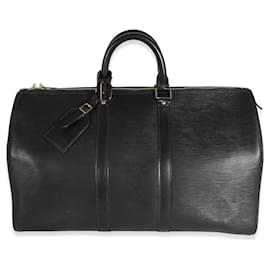 Louis Vuitton-Louis Vuitton Black Epi Keepall 45-Black