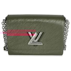 Louis Vuitton-Louis Vuitton Fuchsia Epi Twist MM-Pink,Dark red